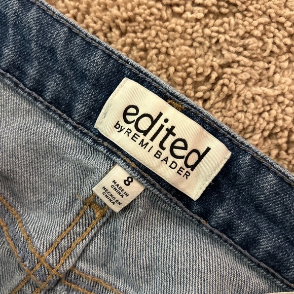 Edited by Remi Bader Denim Midi Skirt with Side Slit size 8 - Picture 13 of 15